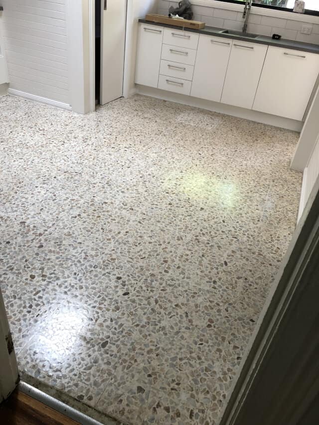 after terrazzo clean seal kitchen high gloss