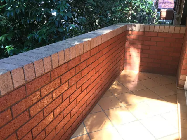 after balcony teracotta clean and seal brick