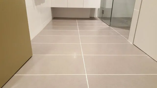 bathroom floor regrout porcelain after