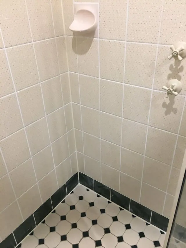 after shower regout porcelain tessellated tiles