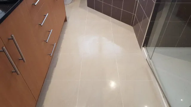 bathroom floor porcelain regrouting after
