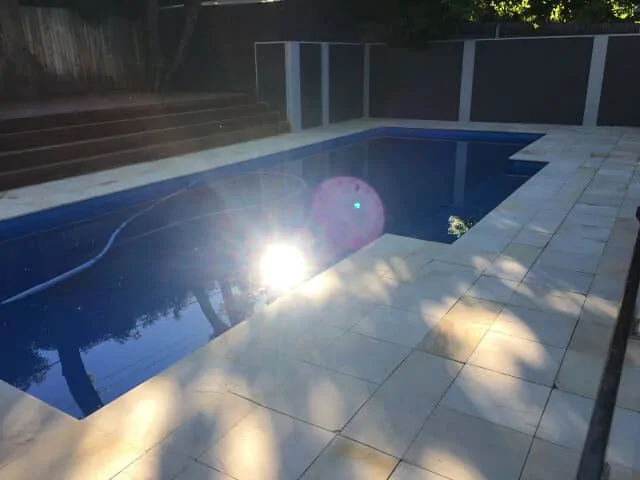 after pool outdoor sandstone clean