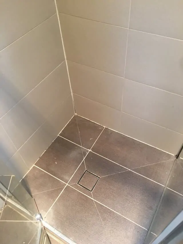 shower regrout before